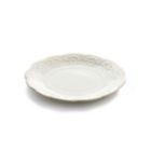 Alternate image 3 for Elama Countess 16 Piece Embossed Double Bowl Stoneware Dinnerware Set in Ivory