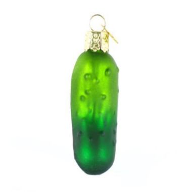 Old World Christmas 28074 Glass Blown Sweet Pickle Ornament. View a larger version of this product image.