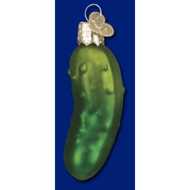 Old World Christmas 28074 Glass Blown Sweet Pickle Ornament. View a larger version of this product image.