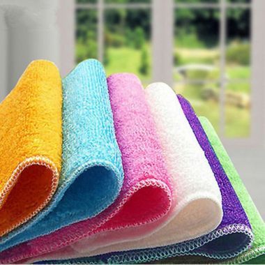 Stock Preferred 12-Pieces 9.05"x7.08" Bamboo Fiber Kitchen Cleaning Wiping Towel Rags. View a larger version of this product image.