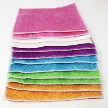 Stock Preferred 12-Pieces 9.05"x7.08" Bamboo Fiber Kitchen Cleaning Wiping Towel Rags. View a larger version of this product image.