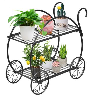 Slickblue Heavy Duty Metal Flower Cart Plant Stand. View a larger version of this product image.