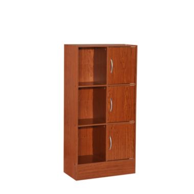 Contemporary Home Living 47" Cherry Red Multipurpose Bookcase with Doors. View a larger version of this product image.