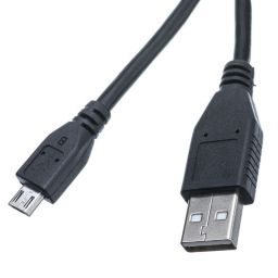 Cable Wholesale Micro USB 2.0 Cable, Black, Type A Male / Micro-B Male, 6