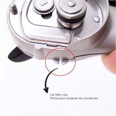 Starfrit - Sécurimax Manual Can Opener, No Sharp Edge, Silver. View a larger version of this product image.