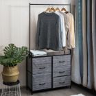Alternate image 0 for Hivago 5 Fabric Drawers Dresser with Metal Frame and Wooden Top