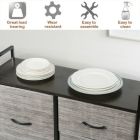 Alternate image 1 for Hivago 5 Fabric Drawers Dresser with Metal Frame and Wooden Top