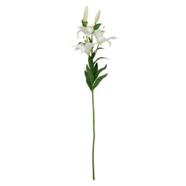 Allstate 28" White Easter Lily Artificial Silk Floral Spray. View a larger version of this product image.