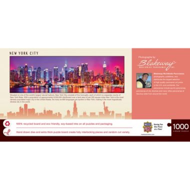 MasterPieces 1000 Piece Jigsaw Puzzle For Adults, Family, Or Kids - New York Panoramic - 13"x39". View a larger version of this product image.