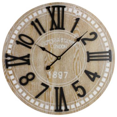 Northlight 24" Battery Operated Round Wall Clock with Roman Numeral and Block Numbers. View a larger version of this product image.