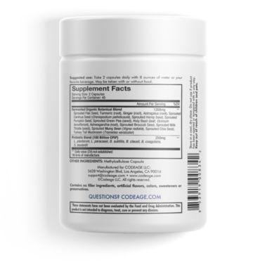 Codeage SBO Probiotics 100 Prebiotics Supplement Front. View a larger version of this product image.