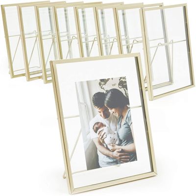Gold Photo Frames Picture Frame 8x10" inches 20x25cm Hang & Stand Qty Discount 