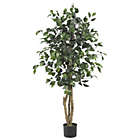 Alternate image 0 for Nearly Natural 4&#39; Artificial Silk Potted Ficus Tree