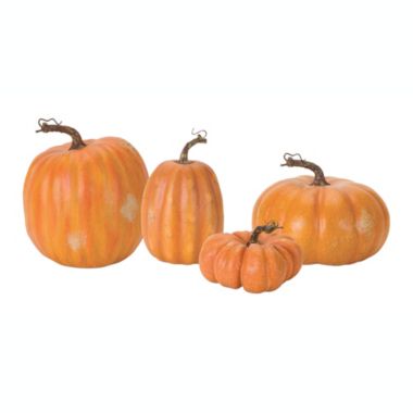 Melrose Decorative Pumpkin (Set Of 4) 4.25"H - 9"H Foam. View a larger version of this product image.