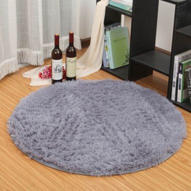 Infinity Merch Soft Round Area Rugs 100*100cm in Grey. View a larger version of this product image.