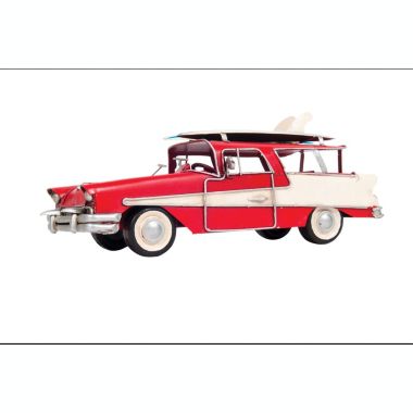 Old Modern Handicrafts 1957 Ford Country Squire Station Wagon Model - Red. View a larger version of this product image.