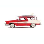 Alternate image 1 for Old Modern Handicrafts 1957 Ford Country Squire Station Wagon Model - Red