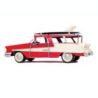 Alternate image 2 for Old Modern Handicrafts 1957 Ford Country Squire Station Wagon Model - Red