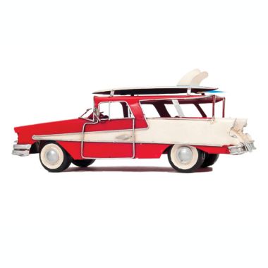 Old Modern Handicrafts 1957 Ford Country Squire Station Wagon Model - Red. View a larger version of this product image.