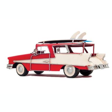 Old Modern Handicrafts 1957 Ford Country Squire Station Wagon Model - Red. View a larger version of this product image.