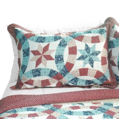 Blancho Bedding Falling Snow 3PC Cotton Vermicelli-Quilted Printed Quilt Set (Full/Queen Size). View a larger version of this product image.