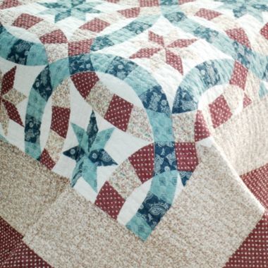 Blancho Bedding Falling Snow 3PC Cotton Vermicelli-Quilted Printed Quilt Set (Full/Queen Size). View a larger version of this product image.