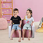 Alternate image 2 for Qaba Kids Sofa Set 2-in-1 Multi-Functional Toddler Table Chair Set 2 Seat Couch Storage Box Soft Sturdy Pink