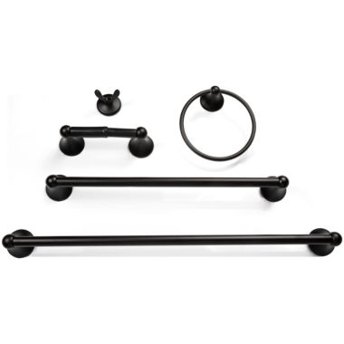 Bathroom Hardware Accessory Set Includes 24'' Towel Bar, Toilet Paper Holder, Hand. View a larger version of this product image.