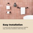 Alternate image 1 for Bathroom Hardware Accessory Set Includes 24'' Towel Bar, Toilet Paper Holder, Hand