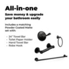 Alternate image 2 for Bathroom Hardware Accessory Set Includes 24'' Towel Bar, Toilet Paper Holder, Hand