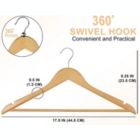 Alternate image 3 for Shara Sofia 10-Pack Woodeen Suit Hangers