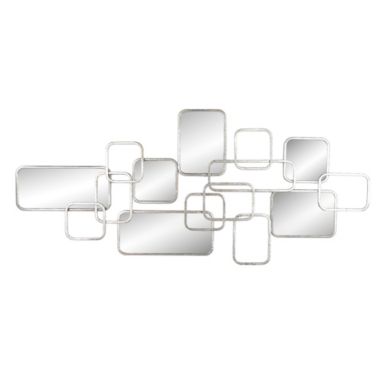 Kingston Living 46" Silver Accent Wall Decor with Mirrors. View a larger version of this product image.