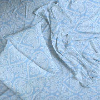 Lux Decor Collection 4-Pieces Deep Pocket Microfiber Printed Bed Sheet Set in Twin XL Size Blue. View a larger version of this product image.