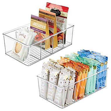 mDesign Plastic Kitchen Pantry Food Storage Organizer Bin, 2 Pack. View a larger version of this product image.