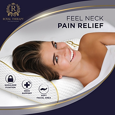 Royal Therapy Memory Foam Pillow, Pharmonis USA, Neck Pillow Bamboo Adjustable Side Sleeper Pillow for Neck & Shoulder-Queen. View a larger version of this product image.