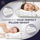 Alternate image 3 for Royal Therapy Memory Foam Pillow, Pharmonis USA, Neck Pillow Bamboo Adjustable Side Sleeper Pillow for Neck & Shoulder-Queen