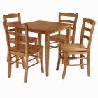Alternate image 0 for Groveland 3-Pc Dining Table with Ladder-back Chairs, Light Oak