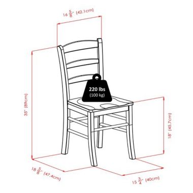 Groveland 3-Pc Dining Table with Ladder-back Chairs, Light Oak. View a larger version of this product image.