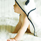 Alternate image 1 for Panda Baby viscose from Bamboo Hooded Bath Towel Set, 2pc Set - White-Black