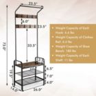 Alternate image 1 for Slickblue 3-in-1 Industrial Hall Tree Coat Rack Shoe Bench with Storage Shelf and 9 Hooks