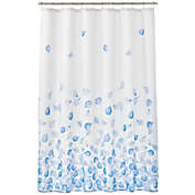 mDesign Leaf Print- Easy Care Fabric Shower Curtain