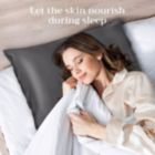 Alternate image 1 for Lacette Silk Pillowcase 2 Pack for Hair and Skin in Dark Grey Standard Size