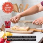 Alternate image 3 for Chef Pomodoro Pizza Cutter Rocker Knife with Protective Cover, Multipurpose 14 Inch Mezzaluna Chopper with Super Sharp Stainless Steel Blade, Blade Cover, Premium Pizza Accessories Dishwasher Safe