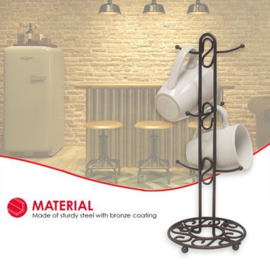 Home Basics Collection Single Mug Tree in Bronze. View a larger version of this product image.