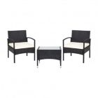 Alternate image 0 for Costway 3 Pieces Patio Wicker Rattan Furniture Set with Cushion for Lawn Backyard