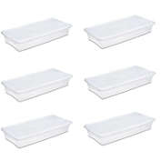 Sterilite Storage Box Container with Lid, 6 Pack