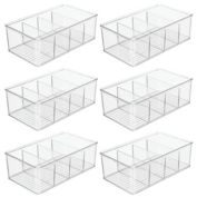 mDesign Plastic Kitchen Pantry Food Storage Organizer Bin, 2 Pack