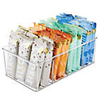 Alternate image 1 for mDesign Divided Storage Containers - Clear Plastic Organizer Bins, 6 Pack, Clear