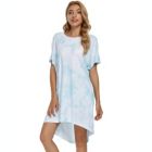 Alternate image 1 for cheibear Womens Sleepwear Soft Pajama Batwing Sleeve Nightshirt Lounge Dress Nightgown Green M