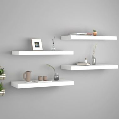 Home Life Boutique Floating Wall Shelves 4 pcs White 23.6"x9.3"x1.5". View a larger version of this product image.